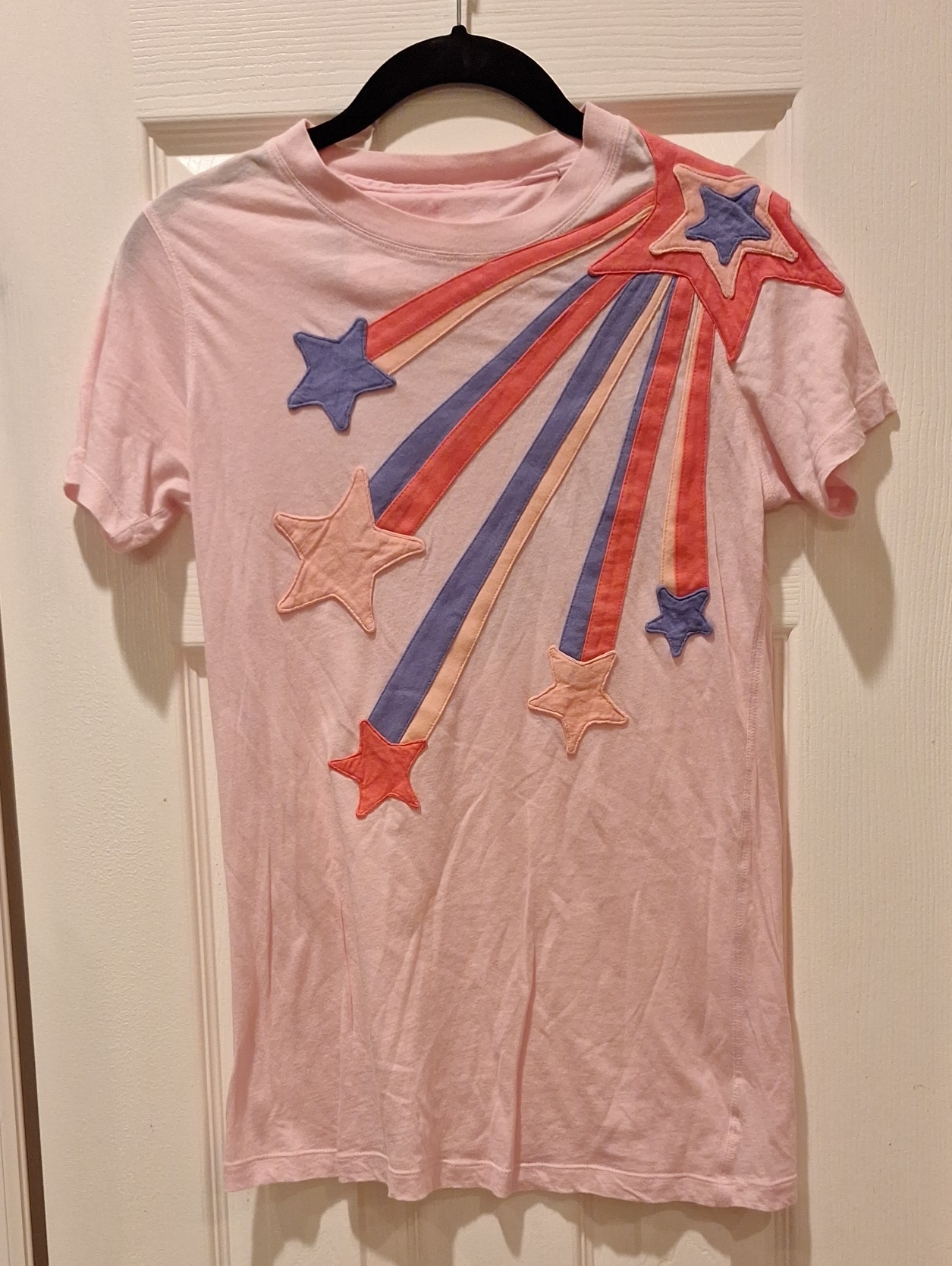 Joystick Johnny Was  Pink Shooting Star Graphic Tee  Large